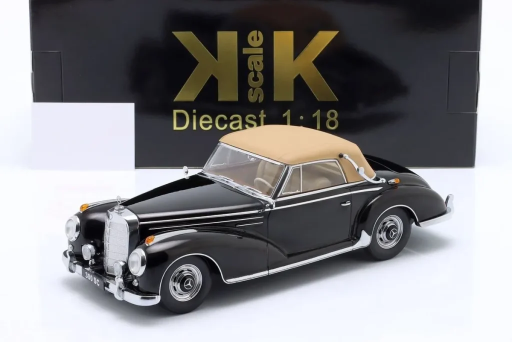 车型 1:18 Mercedes-Benz 300 SC Cabriolet (W188) / Softtop geschlossen 年 1957 黑色 KK-Scale