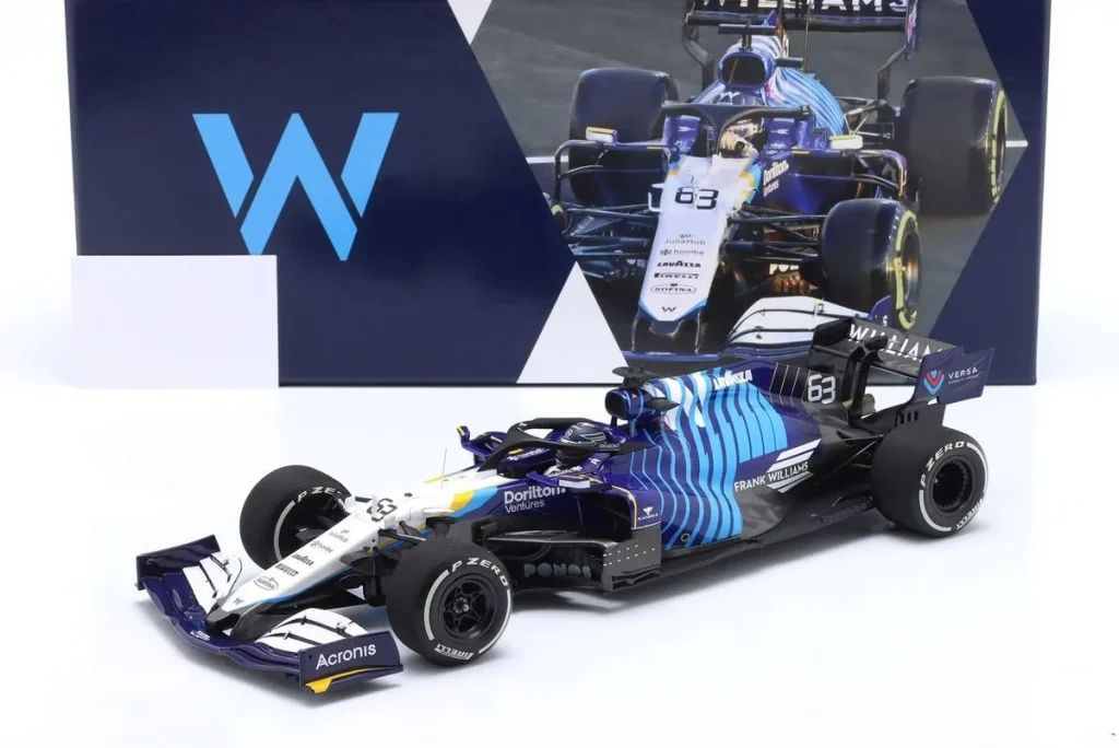 Model 1:18 Williams FW43B #63 George Russell Formula One year 2021 Minichamps 147212263
