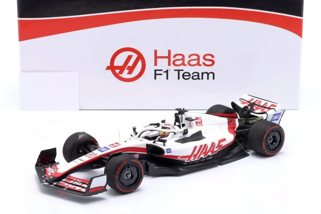 โมเดลรถ 1:18 Haas VF-22 #20 Kevin Magnussen ฟอร์มูล่าวัน ปี 2022 Minichamps 147220120