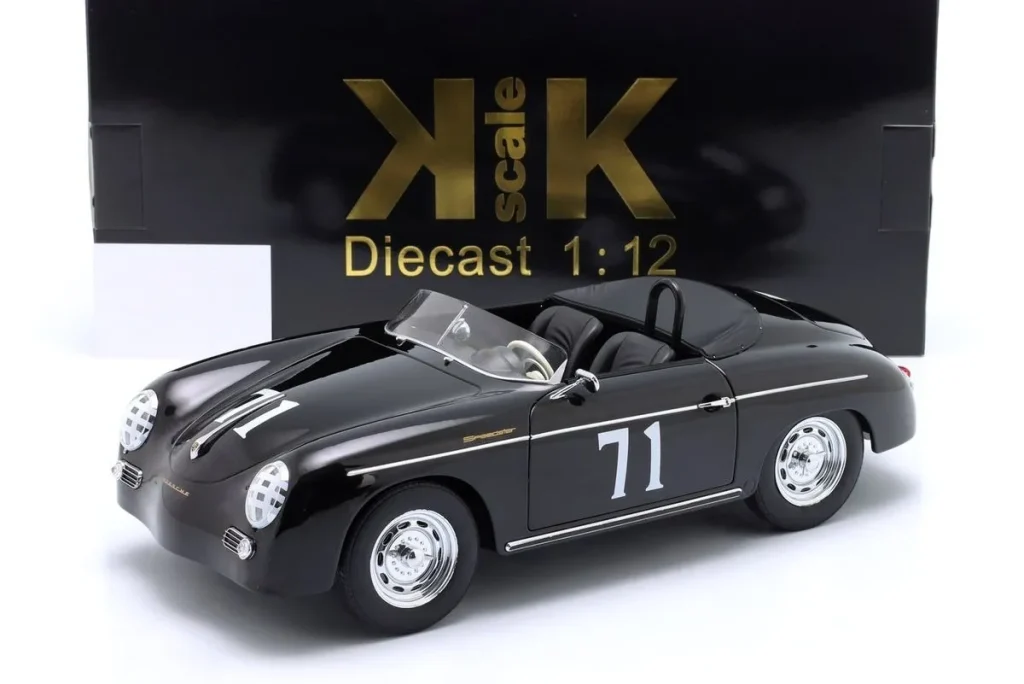 โมเดลรถ 1:12 Porsche 356 A Speedster #71 Steve McQueen ปี 1955 สีดำ KK-Scale