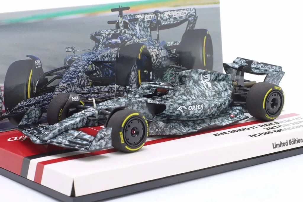 Model 1:43 Alfa Romeo C42 Valtteri Bottas Formula One Test Barcelona year 2022 Minichamps