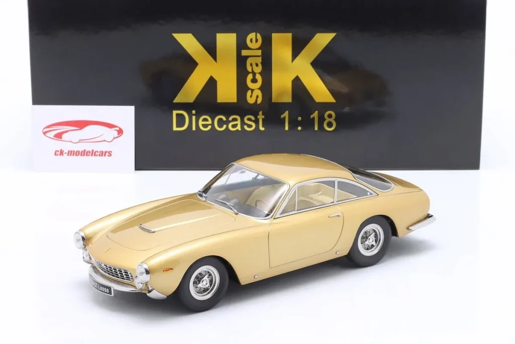 โมเดลรถ 1:18 Ferrari 250 GT Lusso ปี 1962 สีทองเมทัลลิก KK-Scale