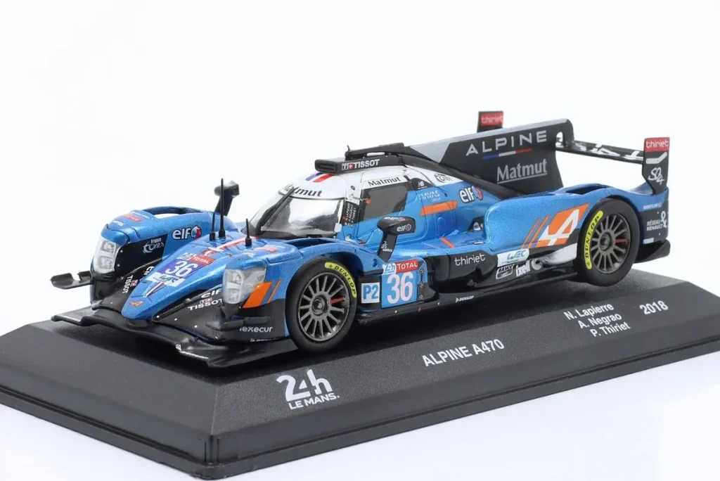 โมเดลรถ 1:43 Alpine A470 #36 Nicolas Lapierre, Pierre Thiriet, André Negrão 24 ชั่วโมง เลอมังส์ ปี 2018 Altaya