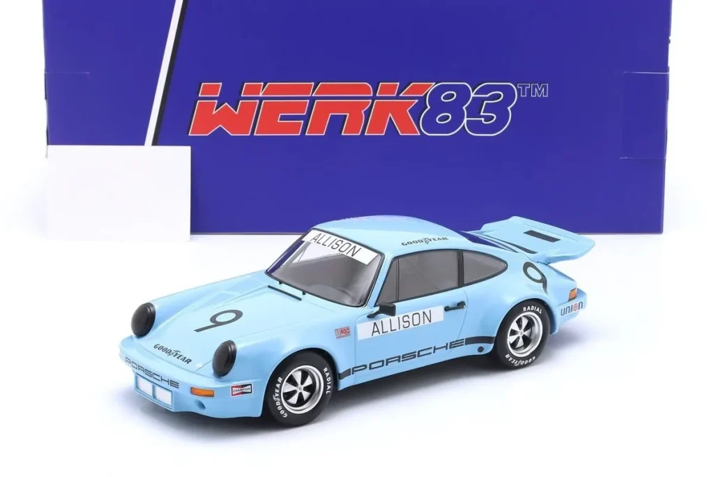 โมเดลรถ 1:18 Porsche 911 Carrera 3.0 RSR #9 Bobby Allison IROC Riverside ปี 1974 WERK83
