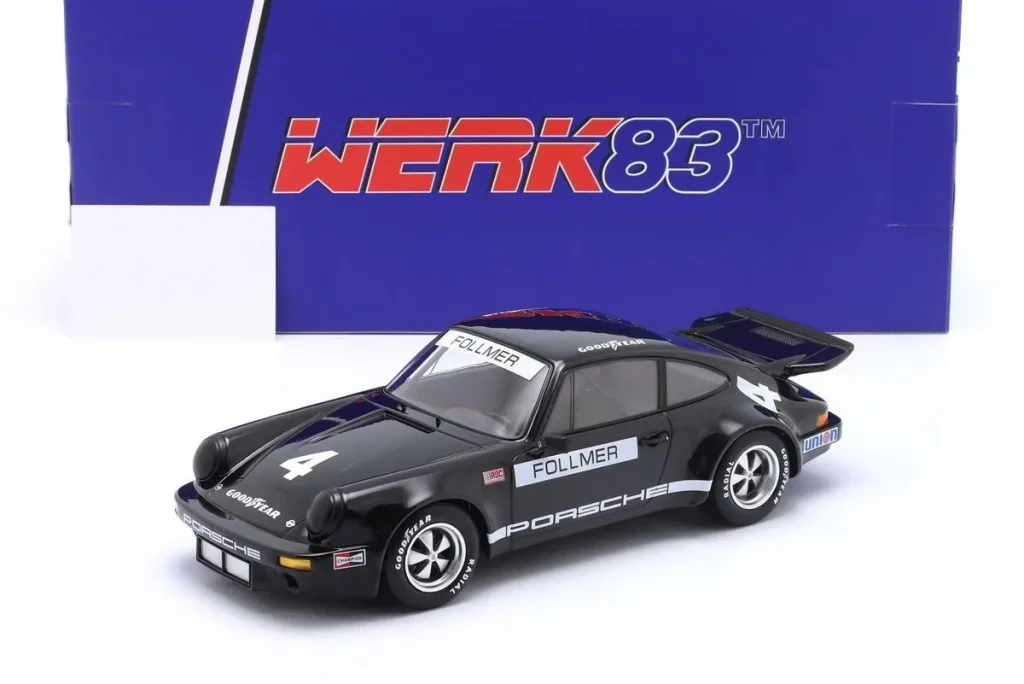 โมเดลรถ 1:18 Porsche 911 Carrera 3.0 RSR #4 George Follmer IROC Riverside ปี 1973 WERK83