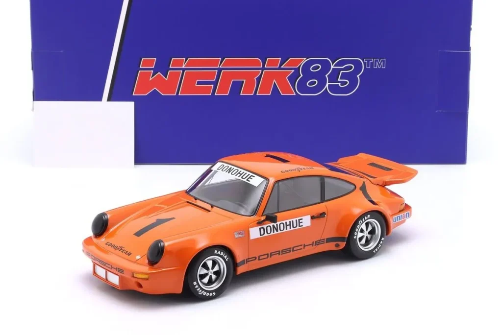 โมเดลรถ 1:18 Porsche 911 Carrera 3.0 RSR #1 Mark Donohue ผู้ชนะ IROC ปี 1974 WERK83