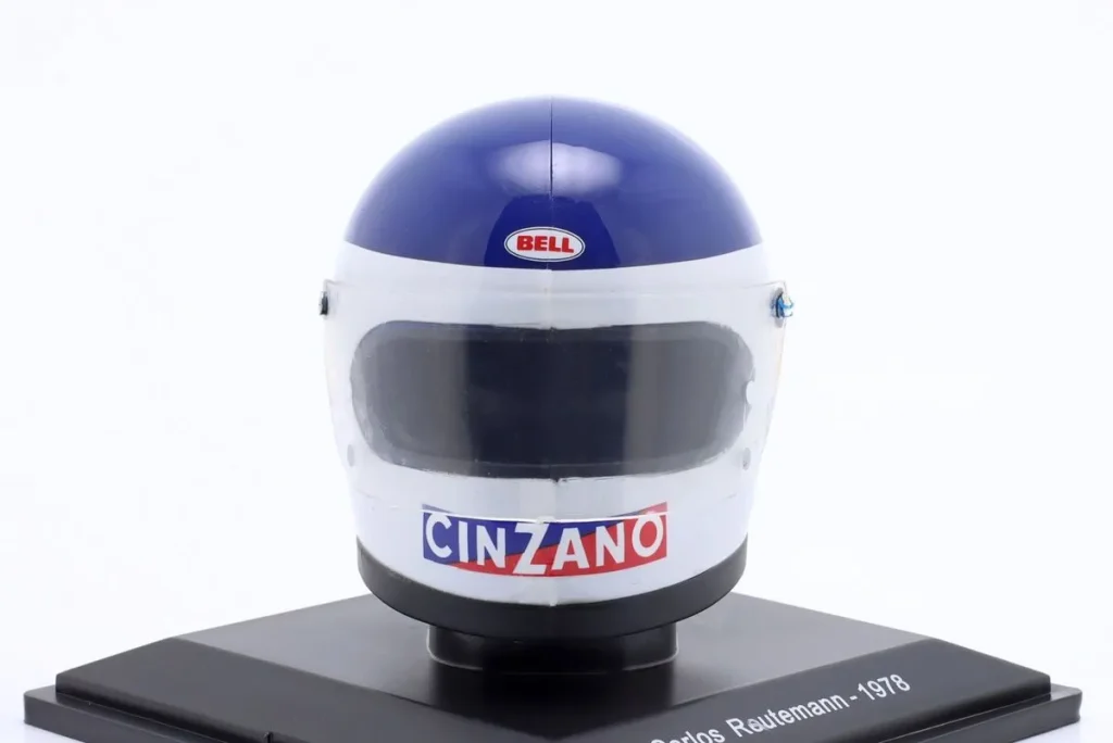 หมวกนักแข่งจำลอง 1:5 Ferrari 312T2 #11 Carlos Reutemann ฟอร์มูล่าวัน ปี 1978 Spark