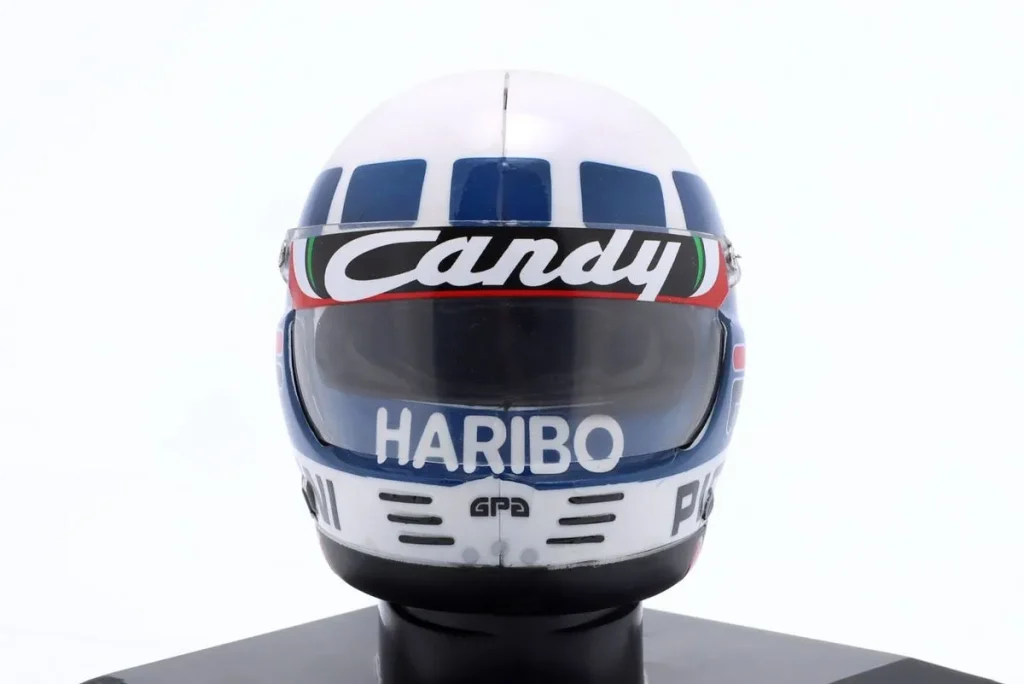 หมวกนักแข่งจำลอง 1:5 Ferrari 126C2 #28 Didier Pironi ฟอร์มูล่าวัน ปี 1982 Spark