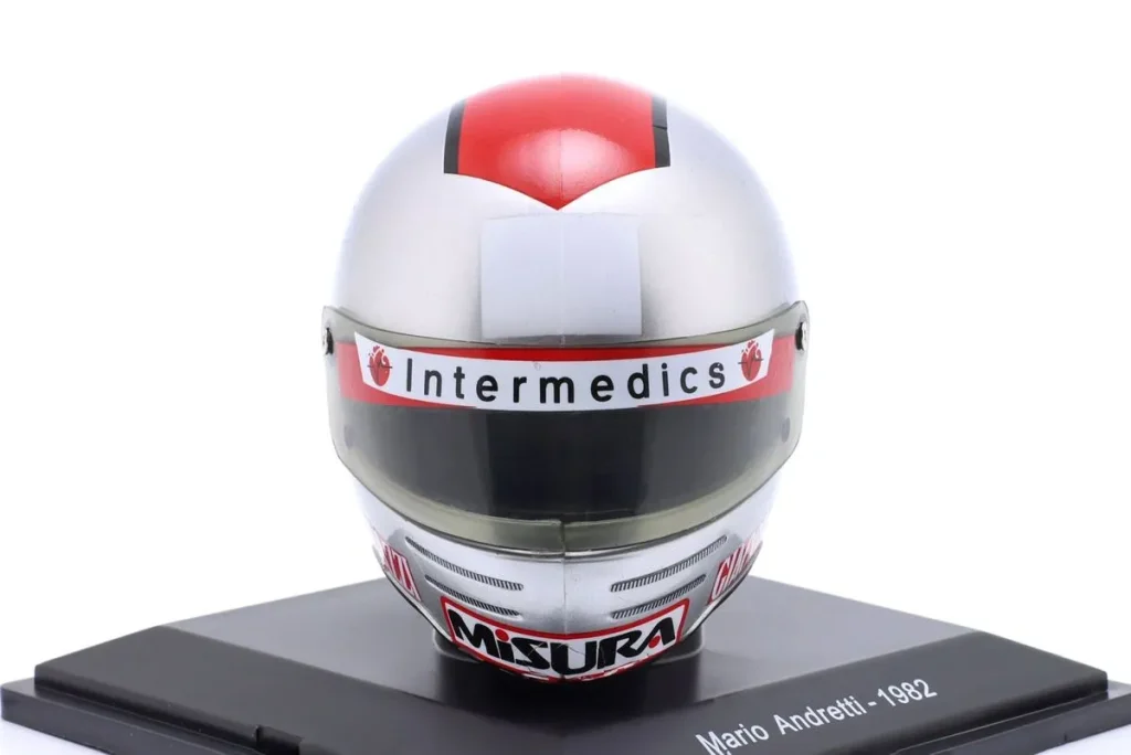 หมวกนักแข่งจำลอง 1:5 Ferrari 126C2 #28 Mario Andretti ฟอร์มูล่าวัน ปี 1982 Spark