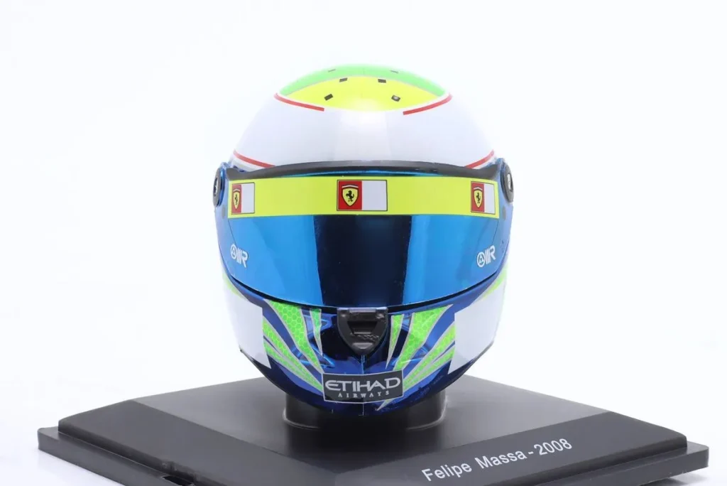 หมวกนักแข่งจำลอง 1:5 Ferrari F2008 #2 Felipe Massa ฟอร์มูล่าวัน ปี 2008 Spark