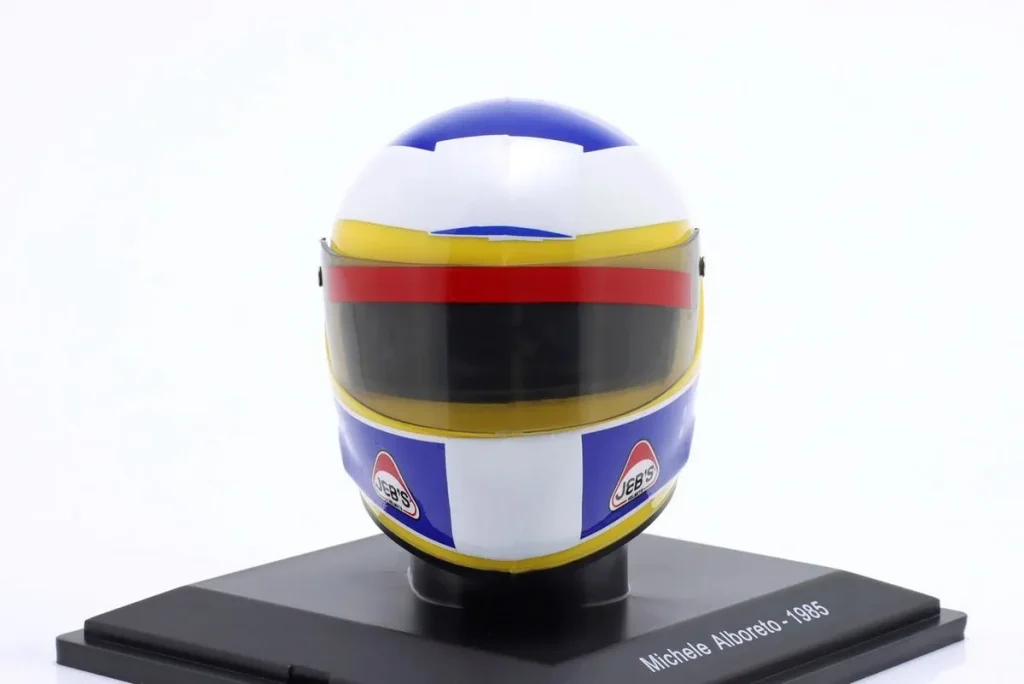 หมวกนักแข่งจำลอง 1:5 Ferrari 156/85 #27 Michele Alboreto ฟอร์มูล่าวัน ปี 1985 Spark