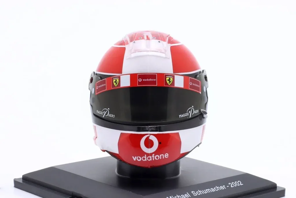 หมวกนักแข่งจำลอง 1:5 Ferrari F2001B #1 Michael Schumacher ฟอร์มูล่าวัน ปี 2002 Spark