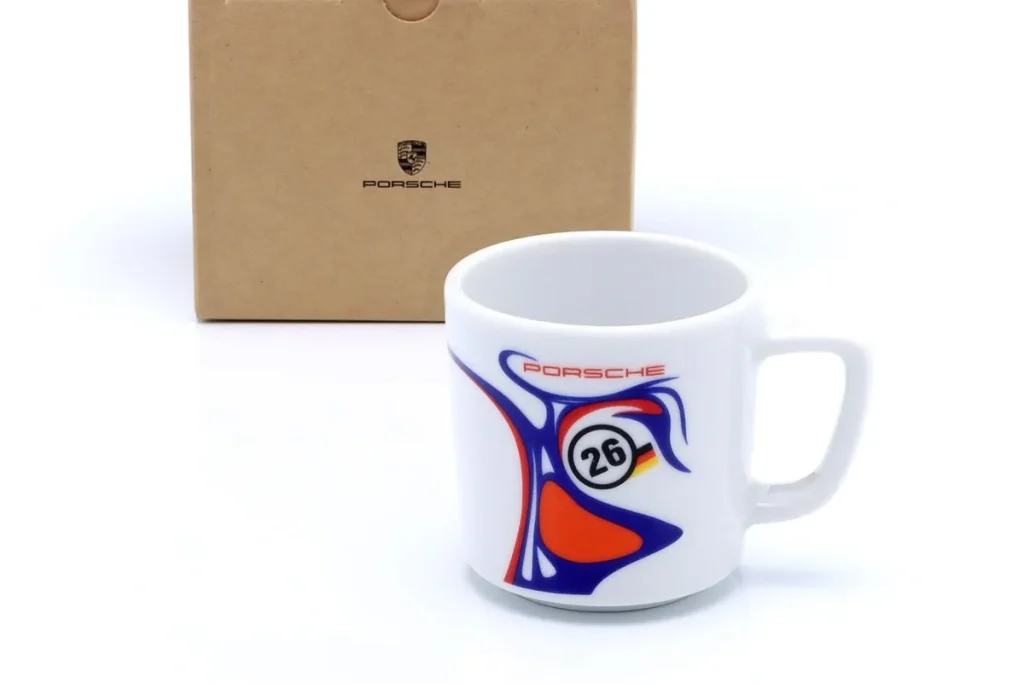 ของที่ระลึก Porsche Espressotasse 911 GT1 #26 ผู้ชนะ 24h LeMans 1998 สีขาว / น้ำเงิน / แดง