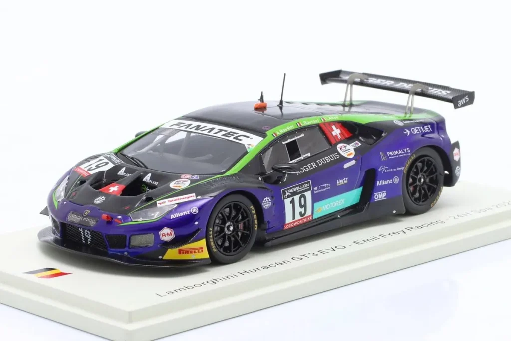 车型 1:43 Lamborghini Huracán GT3 Evo #19 Leo Roussel, Arthur Rougier, Giacomo Altoe 年 2022 Spark