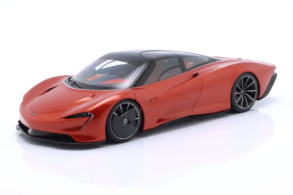 Model 1:18 McLaren Speedtail year 2020 Colour vulkan orange AUTOart