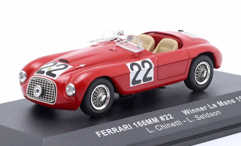 车型 1:43 Ferrari 166MM #22 LuigiChinetti, Lord Seldson 冠军 24h LeMans 年 1949 Ixo