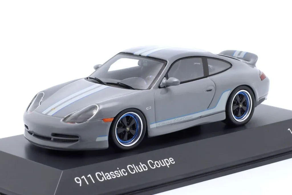 โมเดลรถ 1:43 Porsche 911 (996) Classic Club Coupé ปี 2022 สีเทาเมทัลลิก Spark
