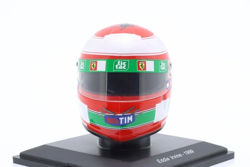 หมวกนักแข่งจำลอง 1:5 Ferrari F399 Eddie Irvine ฟอร์มูล่าวัน ปี 1999 Spark