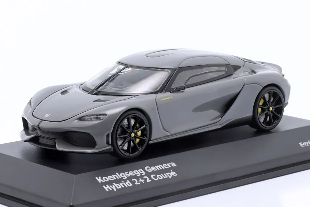 โมเดลรถ 1:43 Koenigsegg Gemera 2+2 Coupe ปี 2021 สีเทา Solido