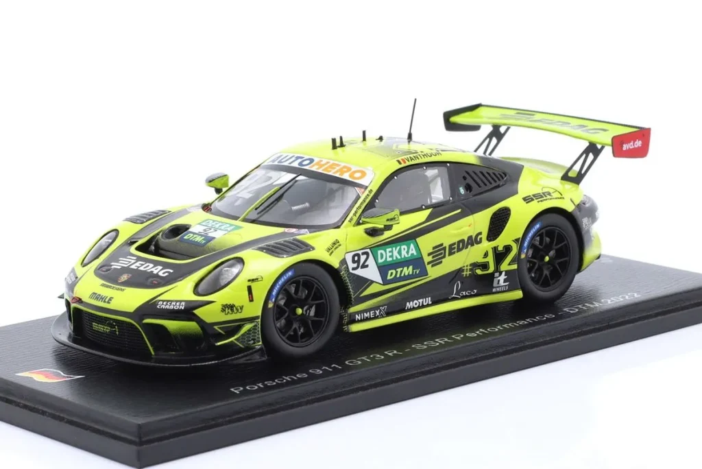 车型 1:43 Porsche 911 GT3 R #92 Laurens Vanthoor DTM 年 2022 Spark