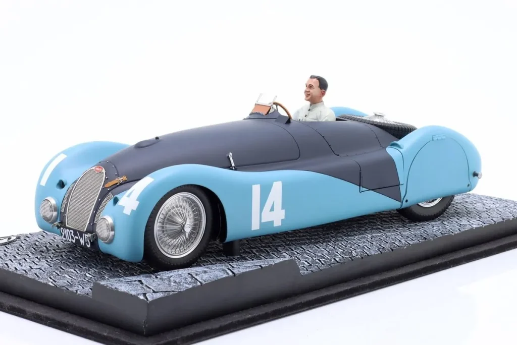 车型 1:18 Bugatti T57S 45 #14 Robert Benoist GP ACF 年 1937 LeMans Miniatures