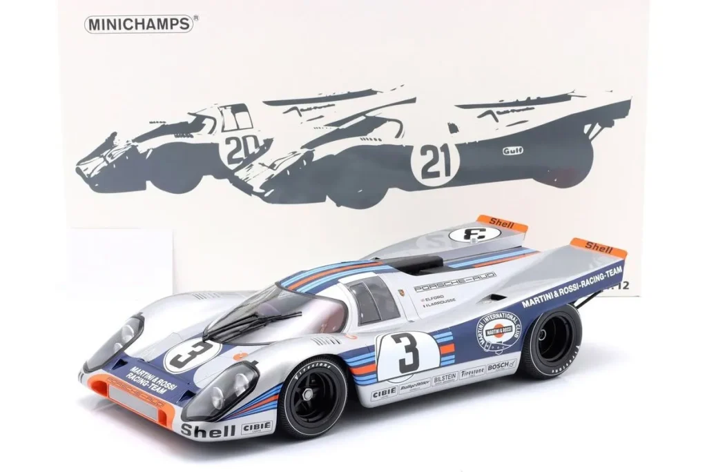 โมเดลรถ 1:12 Porsche 917K #3 Vic Elford, Gerard Larrousse ผู้ชนะ 12h Sebring ปี 1971 Minichamps