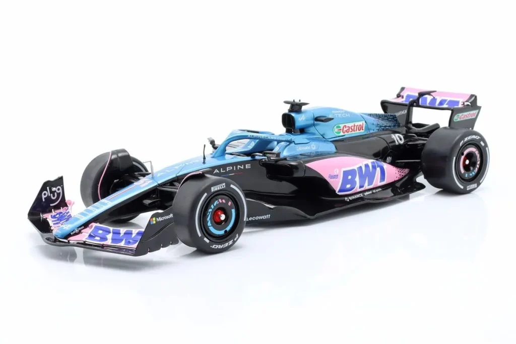 โมเดลรถ 1:18 Alpine A523 Launch Livery #31 Esteban Ocon, Pierre Gasly ฟอร์มูล่าวัน ปี 2023 สีน้ำเงิน Solido