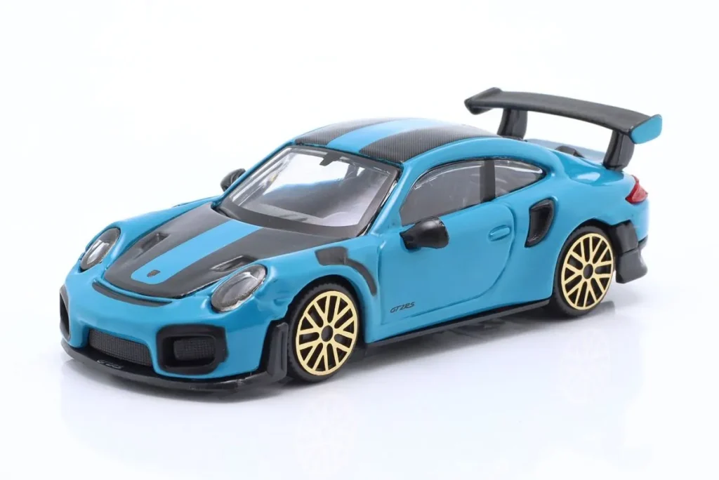 โมเดลรถ 1:43 Porsche 911 GT2 RS ปี 2018 สีน้ำเงิน / ดำ Bburago