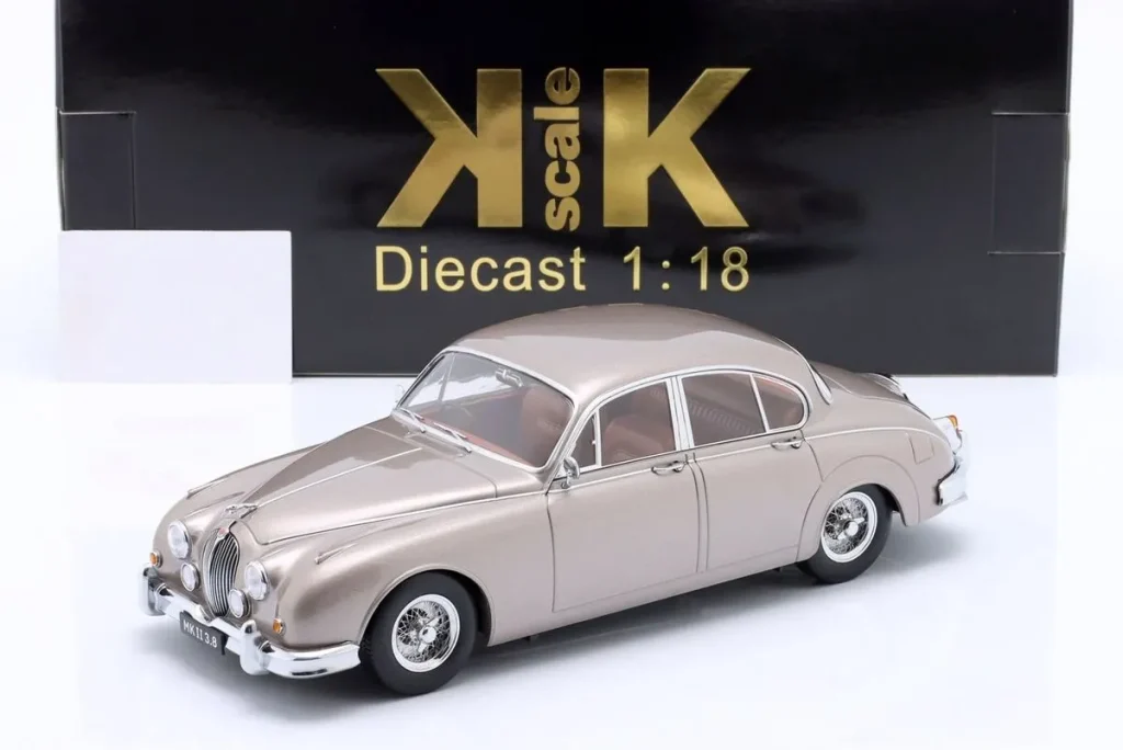 โมเดลรถ 1:18 Jaguar MK II 3.8 RHD ปี 1959 สีเงิน KK-Scale
