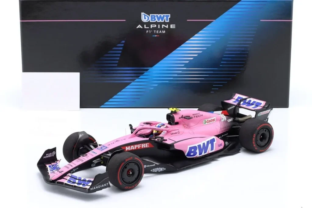 โมเดลรถ 1:18 Alpine A522 #31 Esteban Ocon อันดับ 7 Bahrain GP ฟอร์มูล่าวัน ปี 2022 Minichamps 147220131