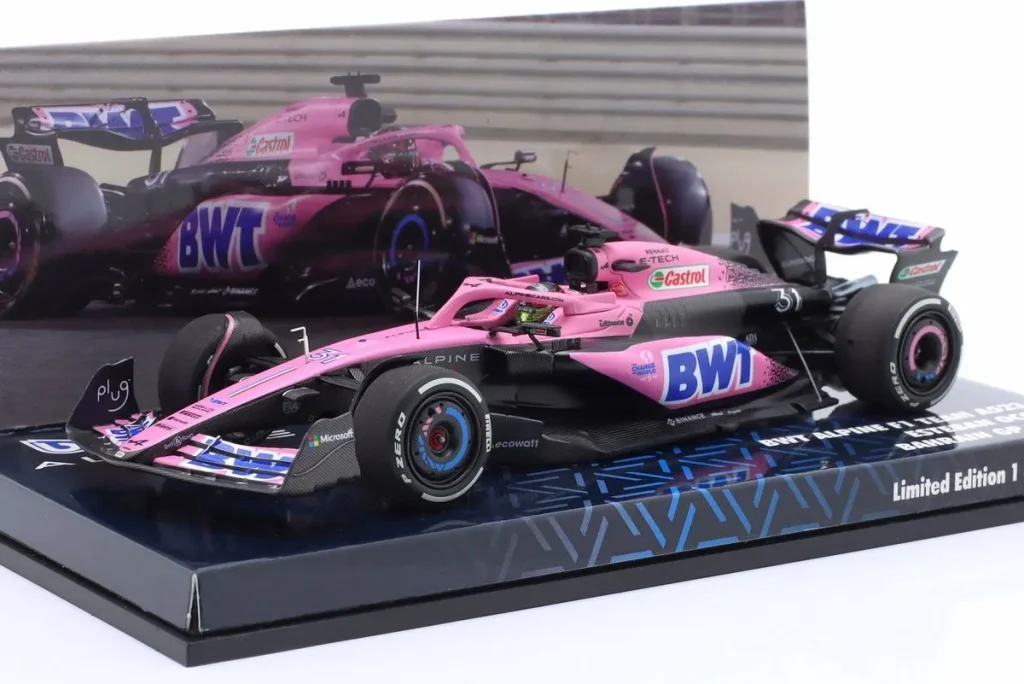 โมเดลรถ 1:43 Alpine A523 #31 Esteban Ocon Bahrain GP ฟอร์มูล่าวัน ปี 2023 Minichamps 447230131