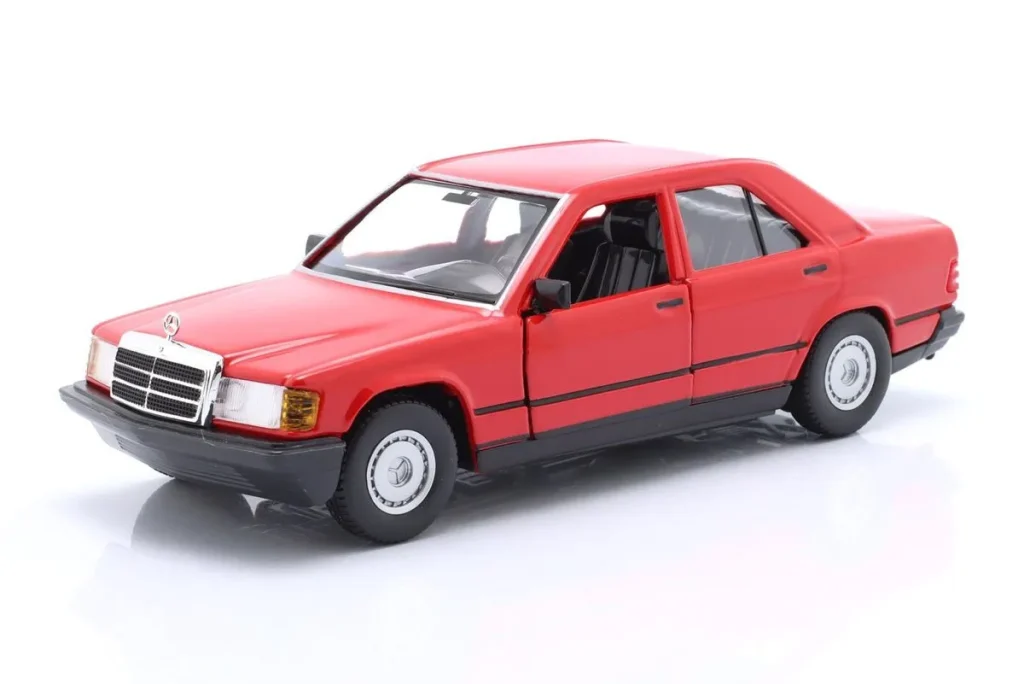 Model 1:24 Mercedes-Benz 190E 2.6 year 1987 red Bburago