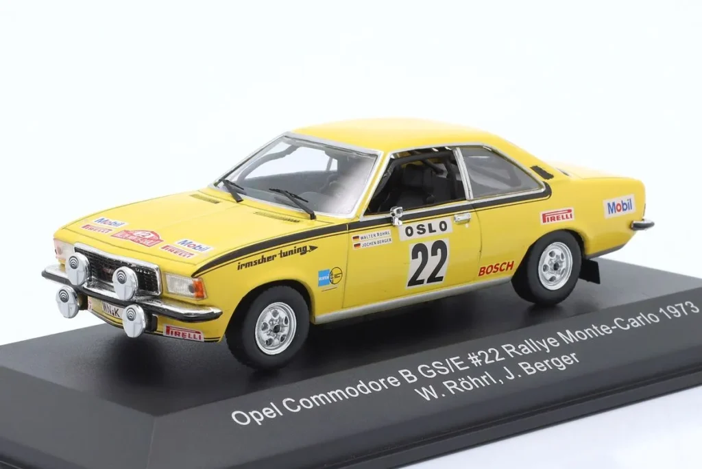โมเดลรถ 1:43 Opel Commodore B GS/E #22 Walter Röhrl, Jochen Berger แรลลี่ Monte Carlo ปี 1973 CMR
