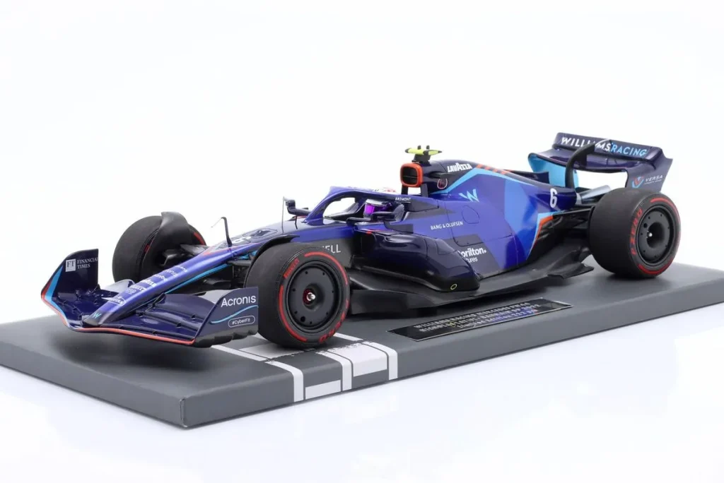 โมเดลรถ 1:18 Williams FW44 #6 Nicolas Latifi ฟอร์มูล่าวัน ปี 2022 Minichamps