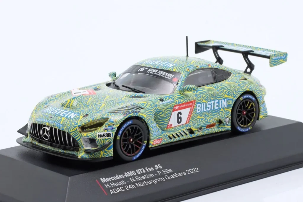 โมเดลรถ 1:43 Mercedes-AMG GT3 Evo #6 Hubert Haupt, Nico Bastian, Philip Ellis Qualifikation 24h Nürburgring ปี 2022 Ixo