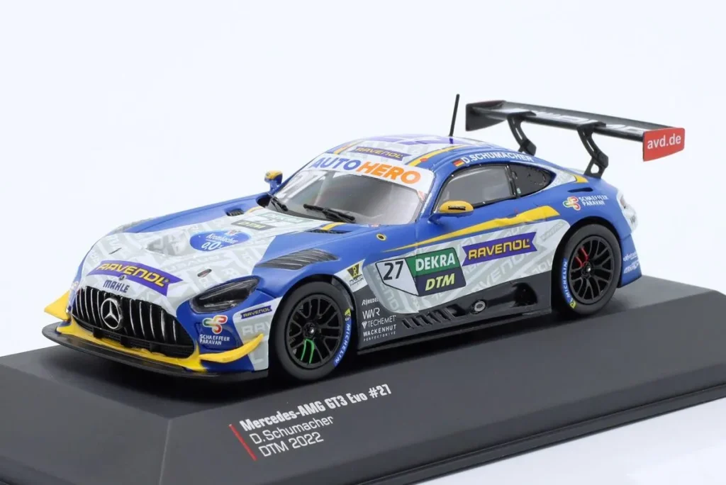 โมเดลรถ 1:43 Mercedes-AMG GT3 Evo #27 David Schumacher DTM ปี 2022 Ixo