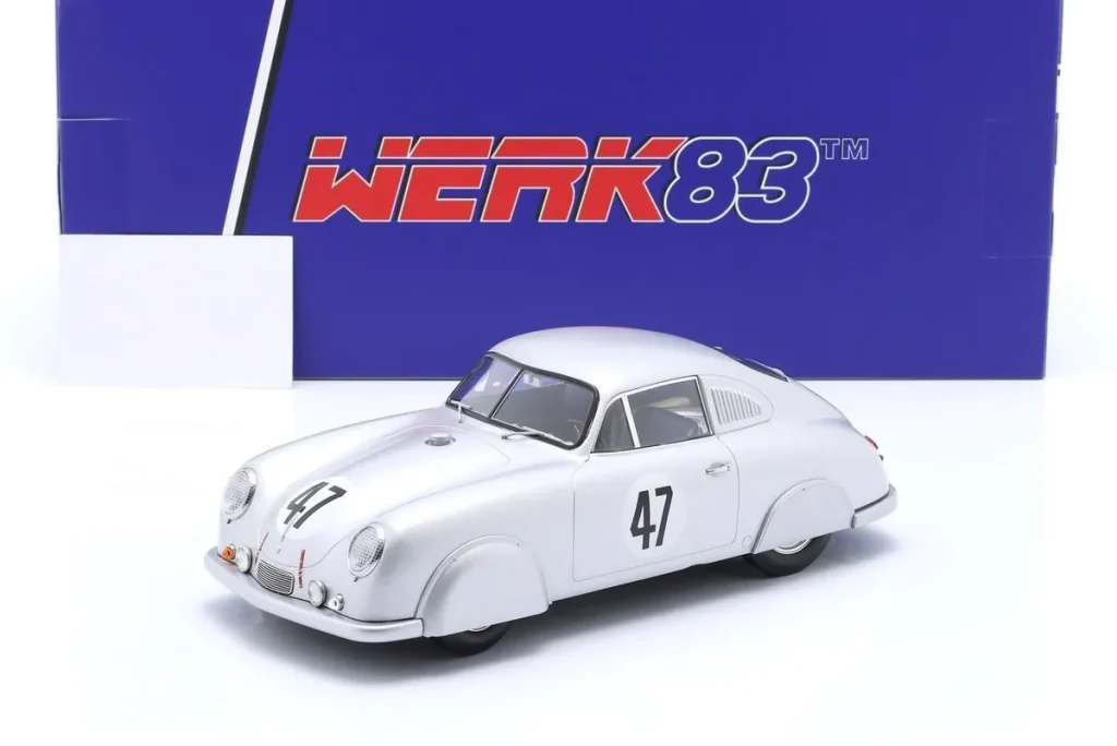 โมเดลรถ 1:18 Porsche 356 SL #47 Rudolph Sauerwein, Robert Brunet 24 ชั่วโมง เลอมังส์ ปี 1951 WERK83