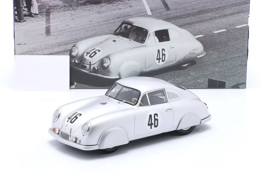 โมเดลรถ 1:18 Porsche 356 SL #46 Auguste Veuillet, Edmond Mouche ผู้ชนะ S1.1-Klasse 24h LeMans ปี 1951 WERK83