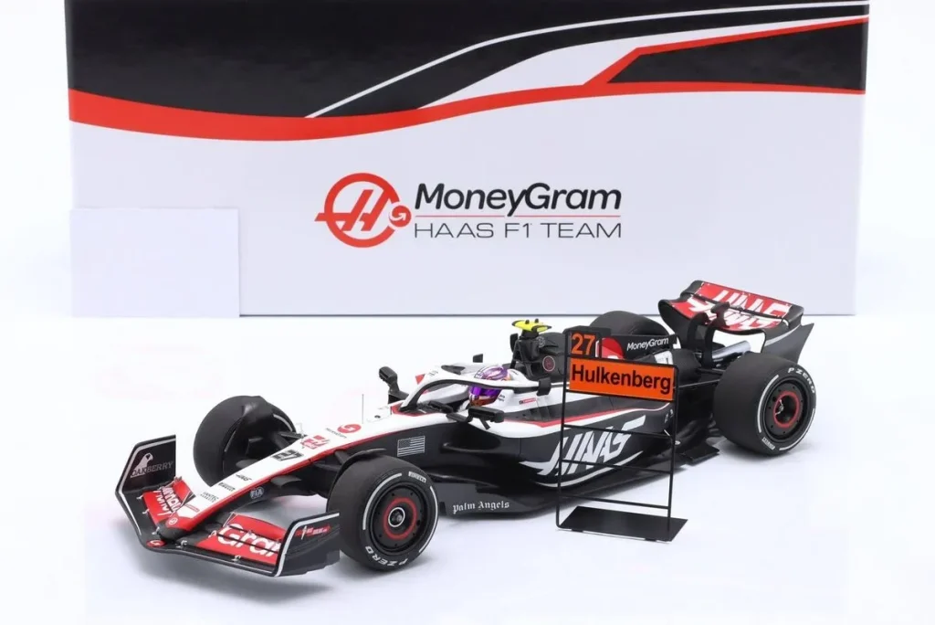 โมเดลรถ 1:18 Haas VF-23 #27 Nico Hülkenberg Bahrain GP ฟอร์มูล่าวัน ปี 2023 Minichamps