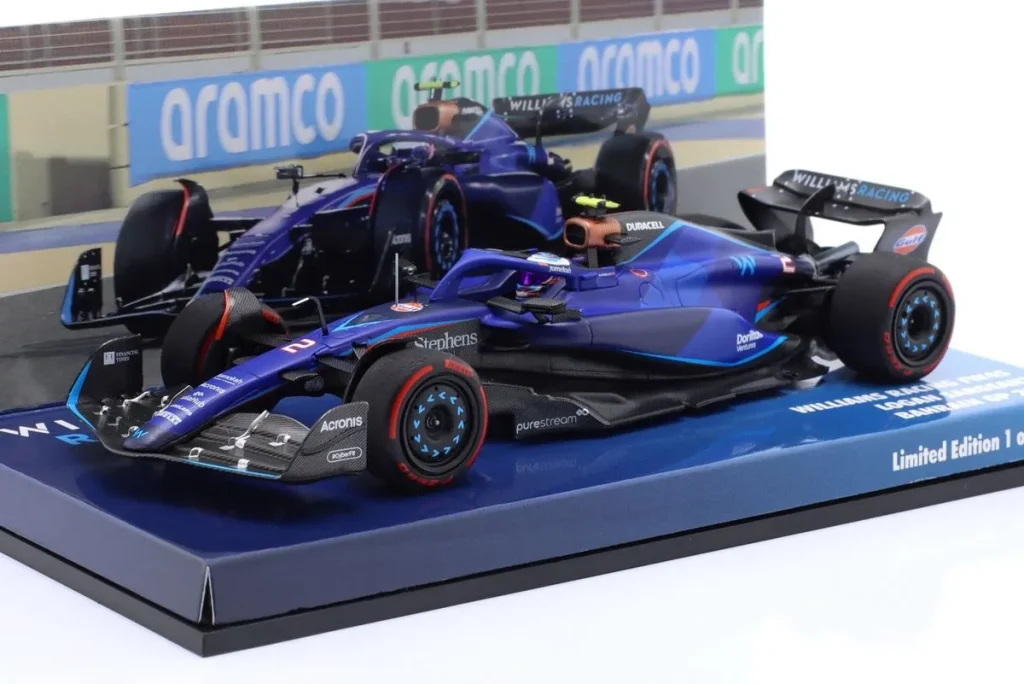 โมเดลรถ 1:43 Williams FW45 #2 Logan Sargeant ฟอร์มูล่าวัน ปี 2023 Minichamps