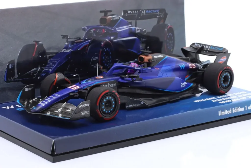 โมเดลรถ 1:43 Williams FW45 #23 Alexander Albon ฟอร์มูล่าวัน ปี 2023 Minichamps 447230123