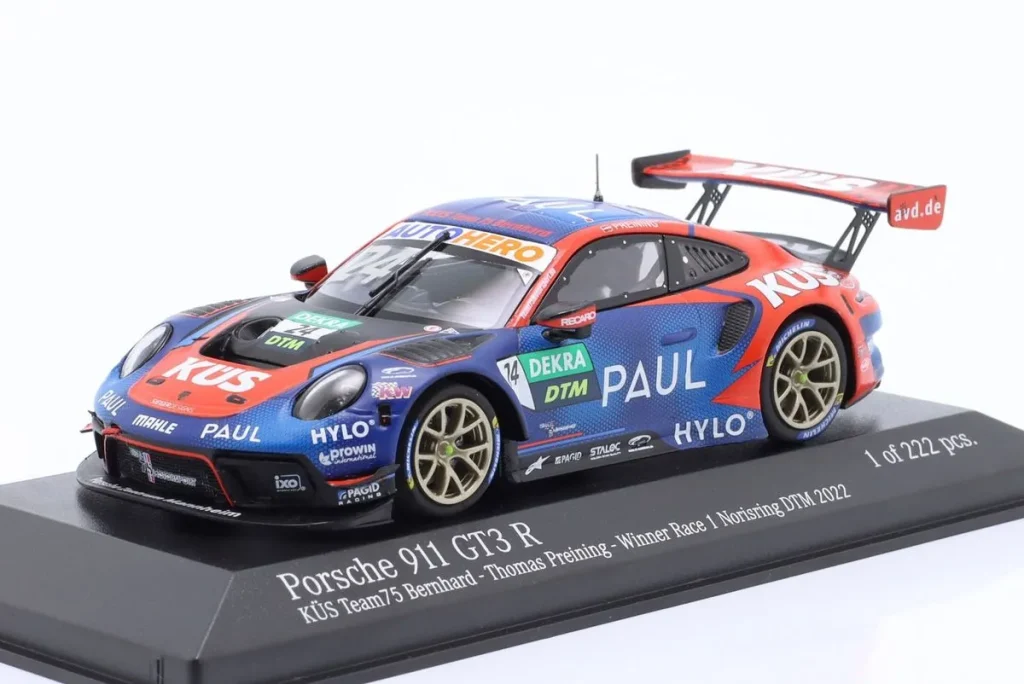Model 1:43 Porsche 911 GT3 R #24 Thomas Preining DTM year 2022 Minichamps 413226024