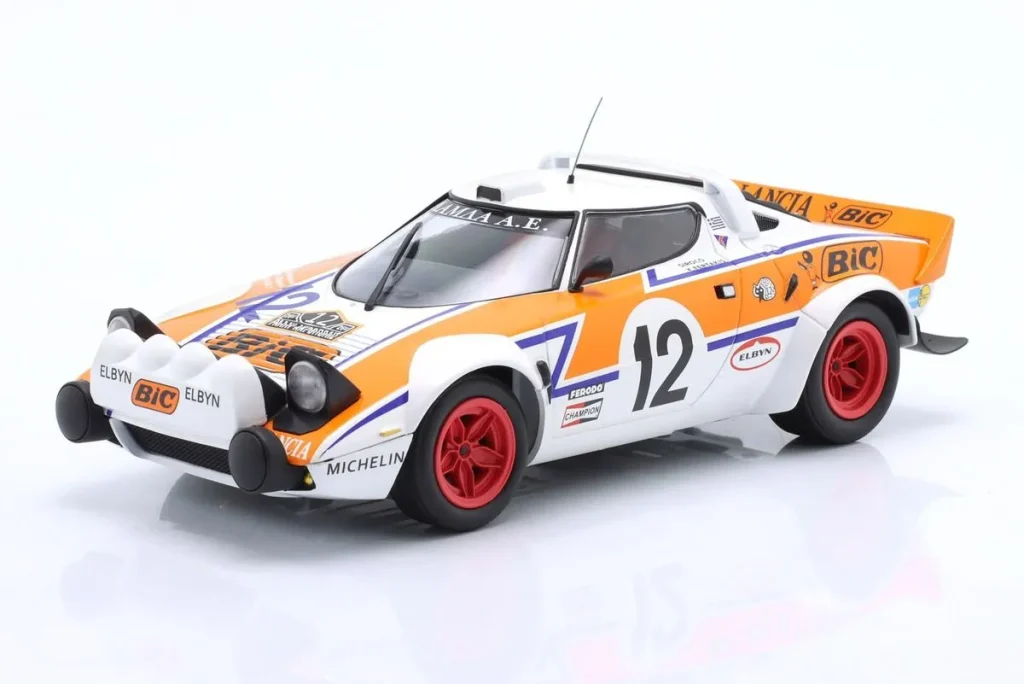 车型 1:18 Lancia Stratos HF #12 Siroco, Kóstas Fertakis 拉力赛 Akropolis 年 1979 Minichamps