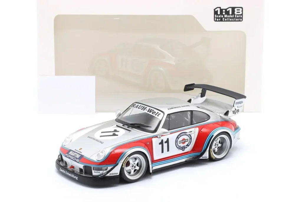 Model 1:18 Porsche 911 (993) RWB Rauh-Welt Body-Kit Kamiwaza Racing / Martini Livery 1:18 Solido #11 year 2020 Solido