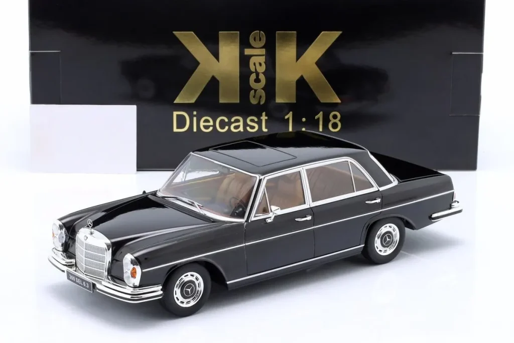 Model 1:18 Mercedes-Benz 300 SEL 6.3 (W109) year 1967 Black KK-Scale