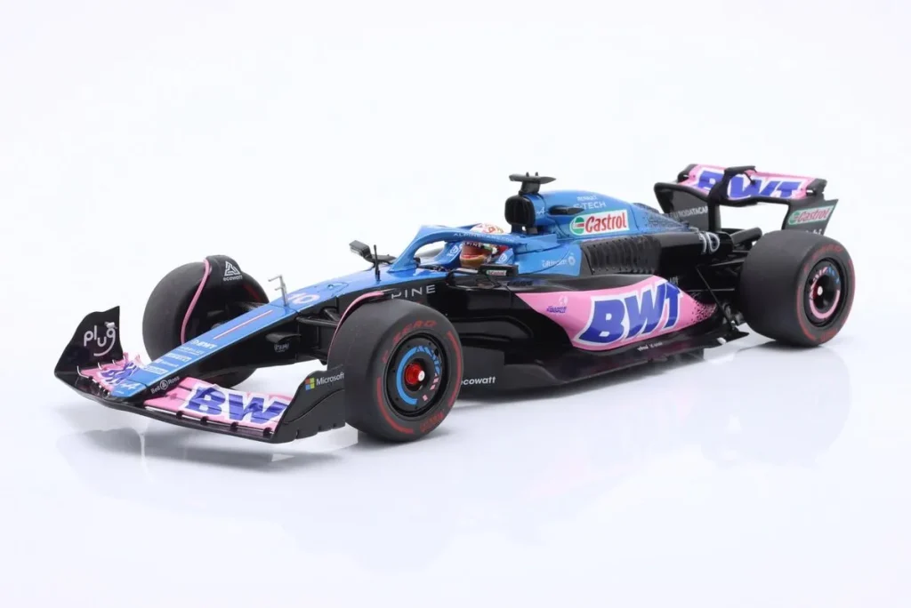 โมเดลรถ 1:18 Alpine A523 #10 Pierre Gasly อันดับ 3 Niederlande GP (Zandvoort) ฟอร์มูล่าวัน ปี 2023 Solido