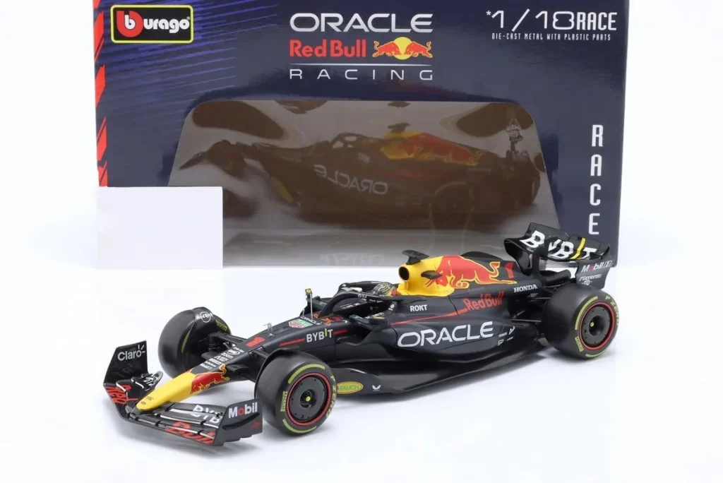 โมเดลรถ 1:18 Red Bull Racing RB19 #1 Max Verstappen ฟอร์มูล่าวัน ปี 2023 Bburago 18-18003 #1 Champion Abu Dhabi