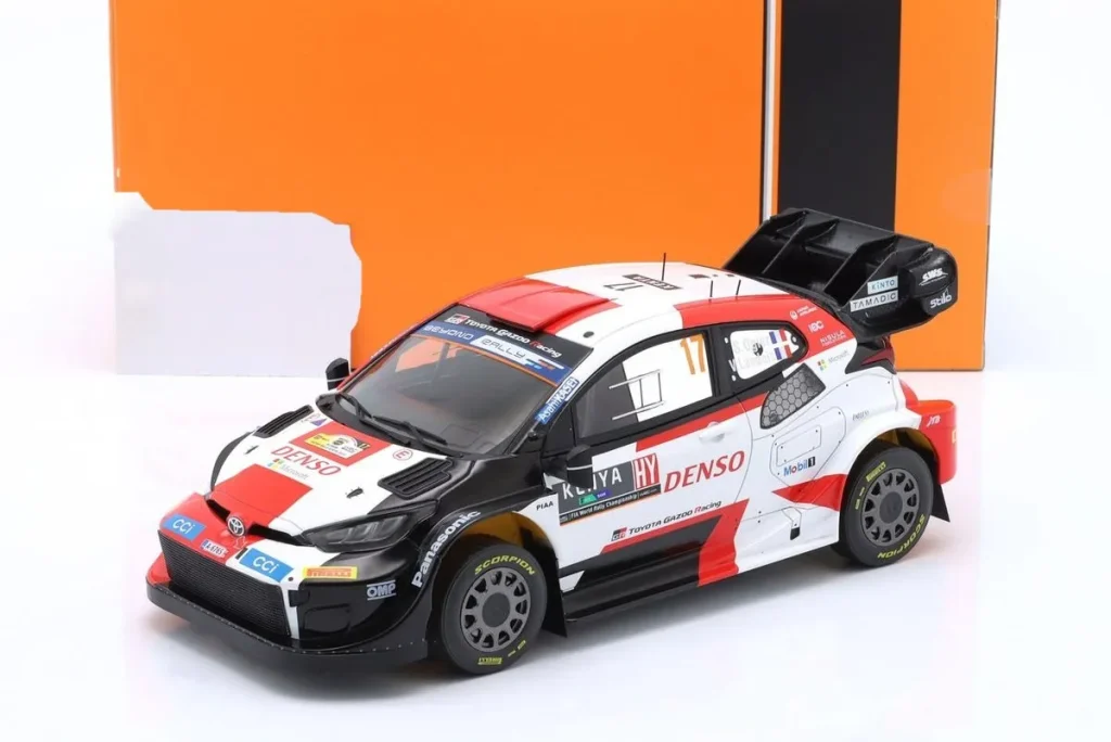 车型 1:18 Toyota GR Yaris Rally1 Hybrid #17 Sébastien Ogier, Vincent Landais 冠军 Safari 拉力赛 Kenia 年 2023 Ixo