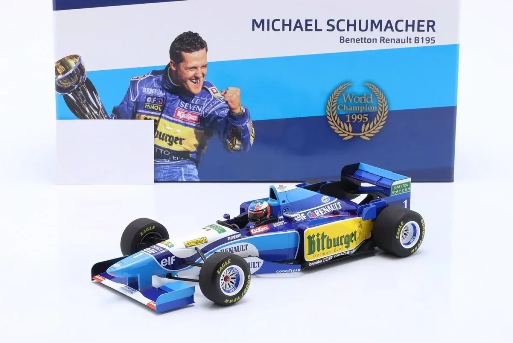 โมเดลรถ 1:18 Benetton B195 #1 Michael Schumacher ฟอร์มูล่าวัน ปี 1995 Minichamps 513953301