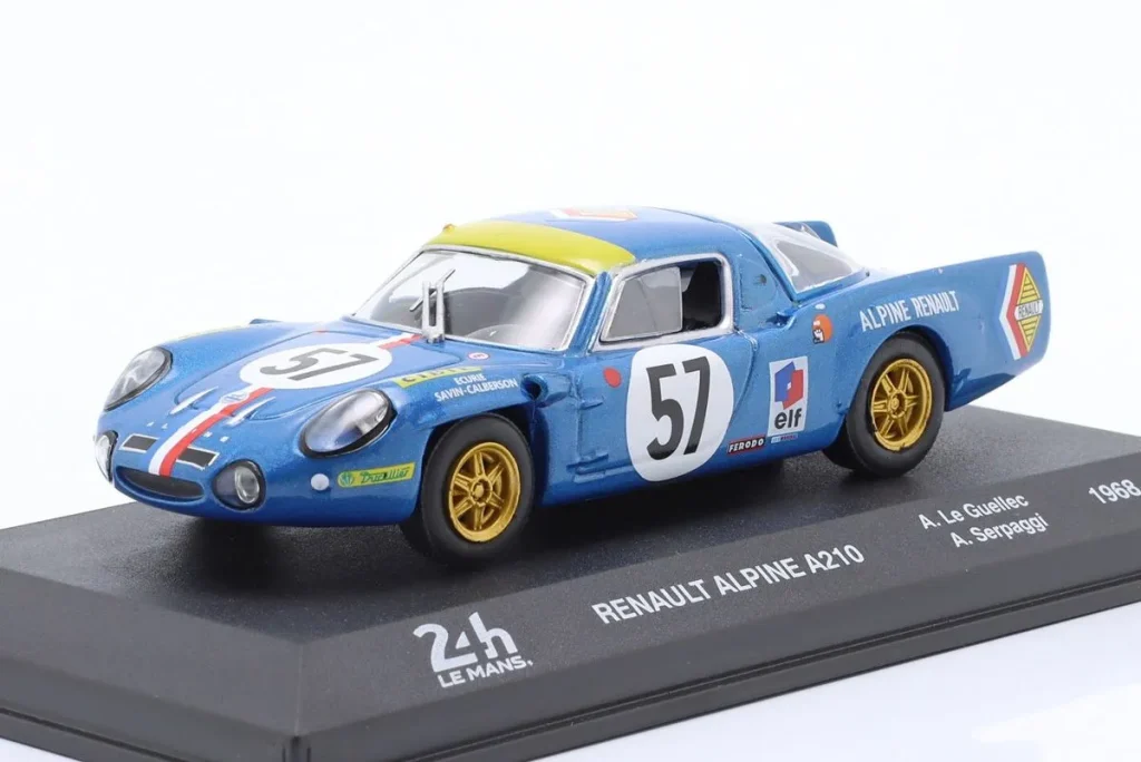 โมเดลรถ 1:43 Alpine A210 #57 Alain LeGuellec, Alain Serpaggi 24 ชั่วโมง เลอมังส์ ปี 1968 Altaya